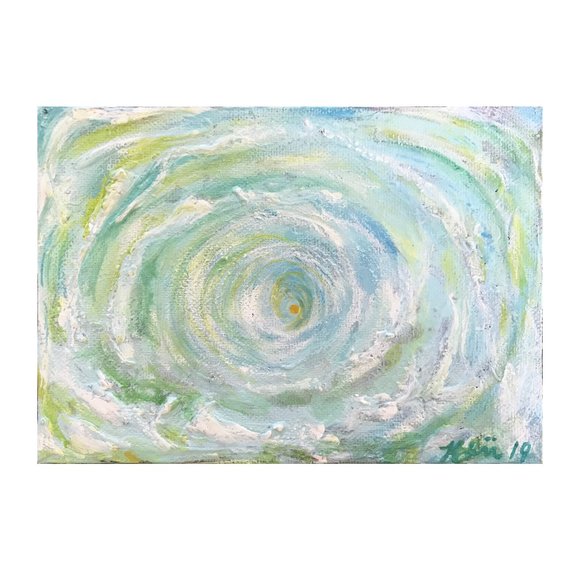 "SURFERS VIEW" Original Acrylic Painting 5x7 inches Signed by Artist - Picture 1 of 1